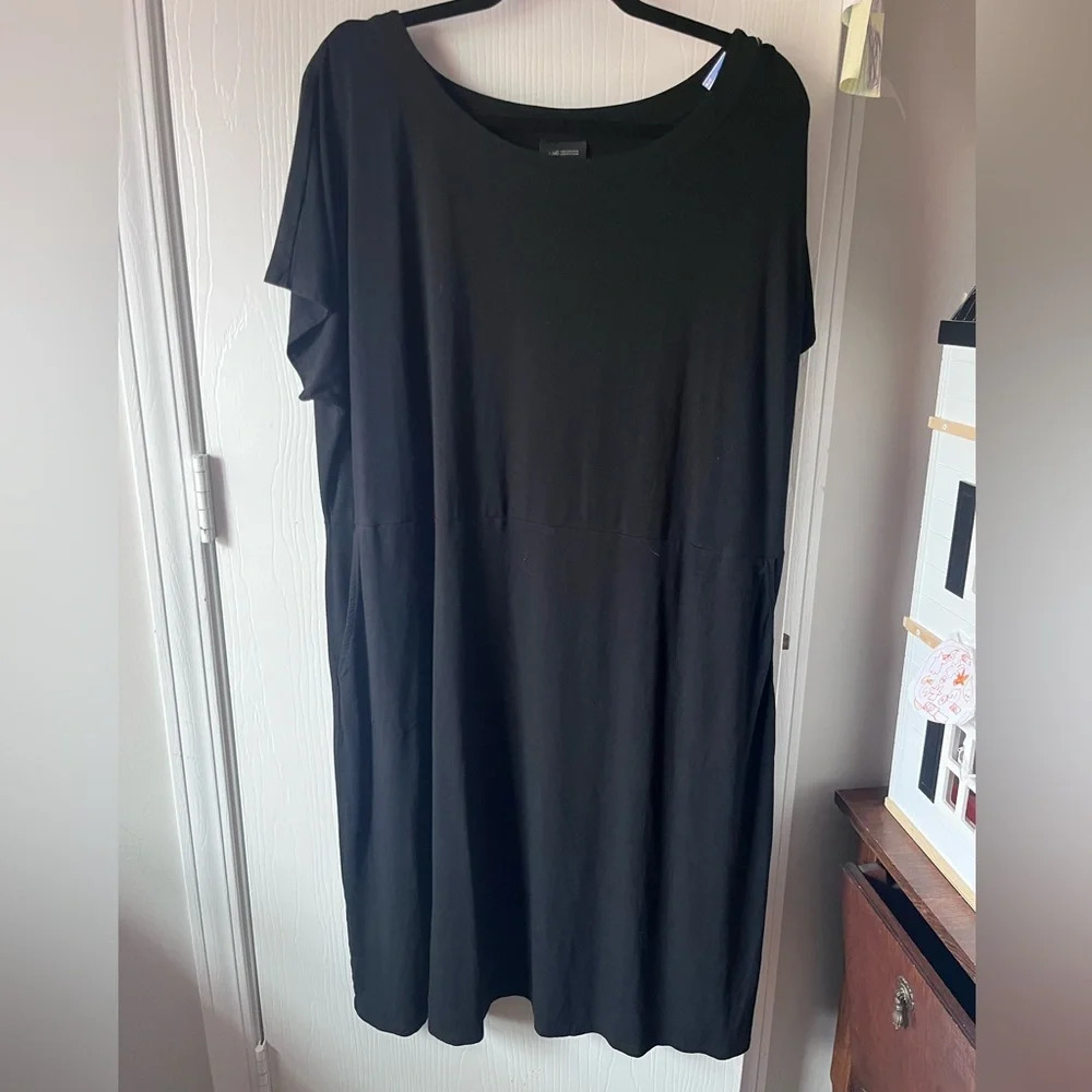 J Jill 2x women’s black dress shirt sleeve knit casual wearever collection
